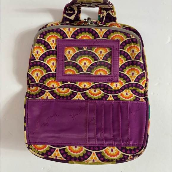 Vera Bradley Plum Floral Quilted Kisslock Wallet - Picture 3 of 6